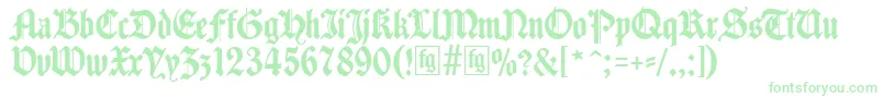 Шрифт Traditio – зелёные шрифты на белом фоне
