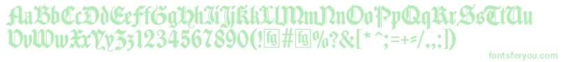 Traditio-Schriftart – Grüne Schriften