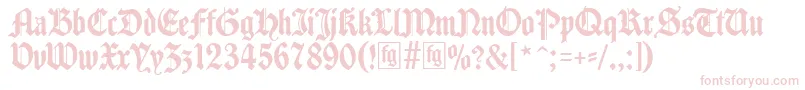 Traditio-fontti – vaaleanpunaiset fontit valkoisella taustalla