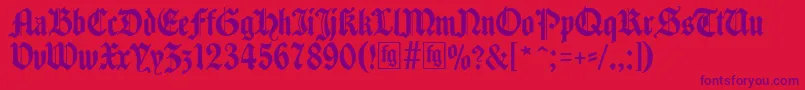 Шрифт Traditio – фиолетовые шрифты на красном фоне