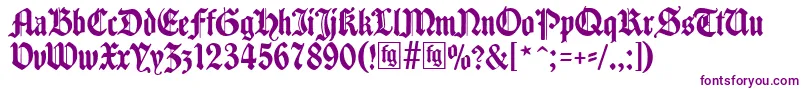 Czcionka Traditio – fioletowe czcionki