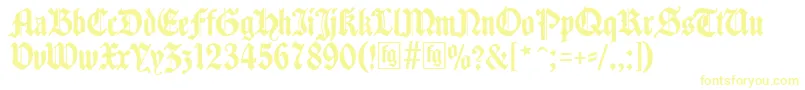 Шрифт Traditio – жёлтые шрифты на белом фоне