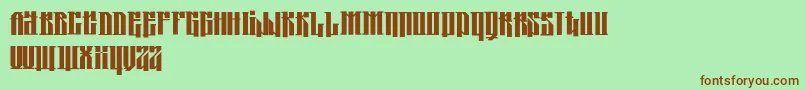 KoljaBlack Font – Brown Fonts on Green Background