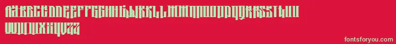 KoljaBlack Font – Green Fonts on Red Background