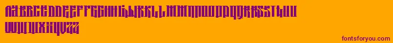 KoljaBlack Font – Purple Fonts on Orange Background