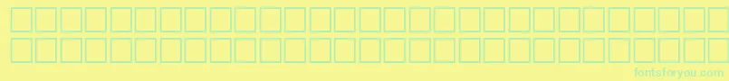 FetchRegular-fontti – vihreät fontit keltaisella taustalla