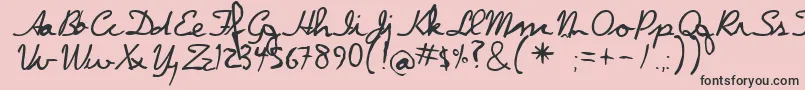 Dpscript Font – Black Fonts on Pink Background
