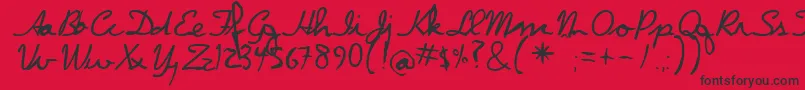 Police Dpscript – polices noires sur fond rouge