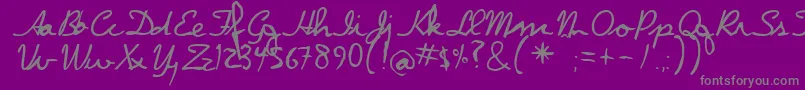 Dpscript Font – Gray Fonts on Purple Background