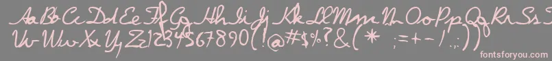 Dpscript Font – Pink Fonts on Gray Background