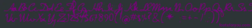 Dpscript Font – Purple Fonts on Black Background