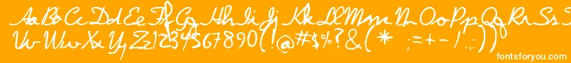 Dpscript Font – White Fonts on Orange Background