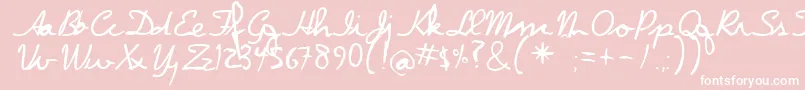 Dpscript Font – White Fonts on Pink Background