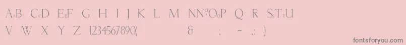 Newtunian-Schriftart – Graue Schriften auf rosa Hintergrund