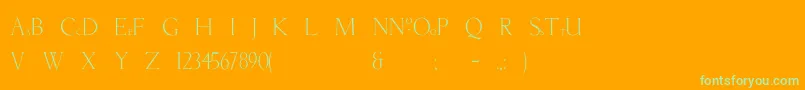 Newtunian Font – Green Fonts on Orange Background