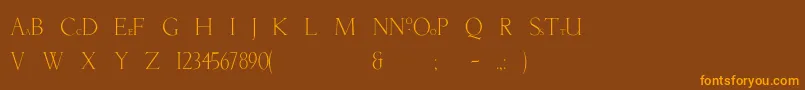 Newtunian Font – Orange Fonts on Brown Background