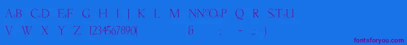 Newtunian Font – Purple Fonts on Blue Background