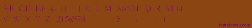 Newtunian Font – Purple Fonts on Brown Background