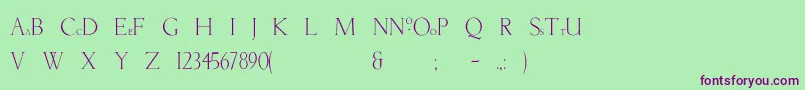 Newtunian Font – Purple Fonts on Green Background