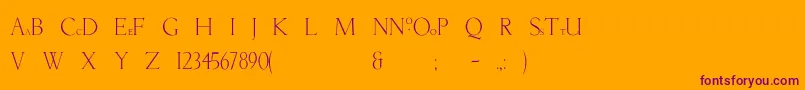 Newtunian Font – Purple Fonts on Orange Background