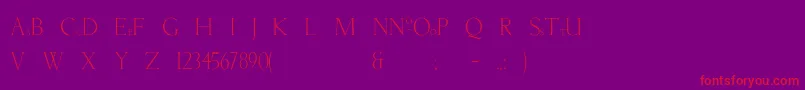 Newtunian-Schriftart – Rote Schriften auf violettem Hintergrund