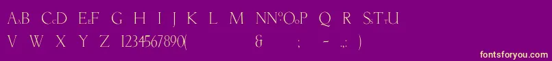 Newtunian Font – Yellow Fonts on Purple Background