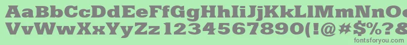 YacimientoExtraboldEx Font – Gray Fonts on Green Background