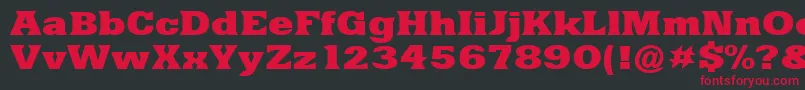 YacimientoExtraboldEx Font – Red Fonts on Black Background
