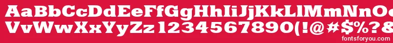 YacimientoExtraboldEx Font – White Fonts on Red Background