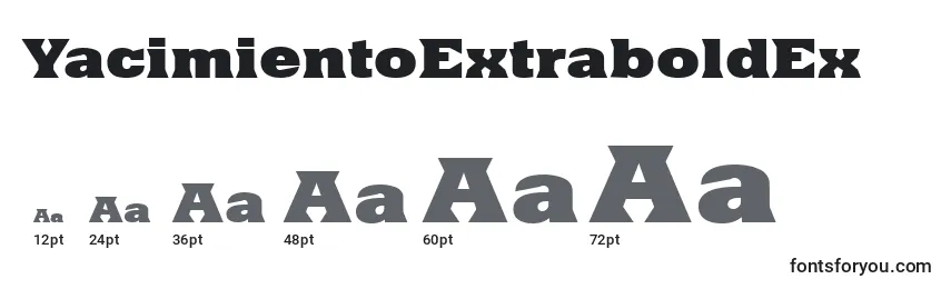 YacimientoExtraboldEx Font Sizes