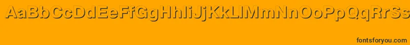 Prs75C Font – Black Fonts on Orange Background