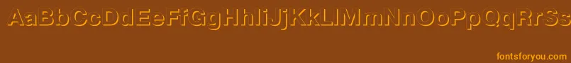 Prs75C Font – Orange Fonts on Brown Background