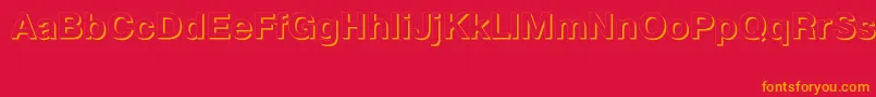 Prs75C Font – Orange Fonts on Red Background