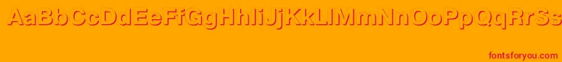 Prs75C Font – Red Fonts on Orange Background