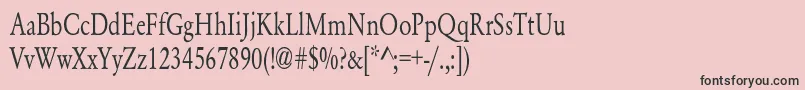 Шрифт YearlindNormalCondensed – чёрные шрифты на розовом фоне