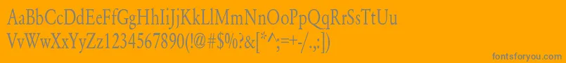 YearlindNormalCondensed Font – Gray Fonts on Orange Background