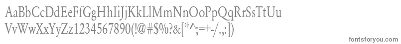 フォントYearlindNormalCondensed – 白い背景に灰色の文字