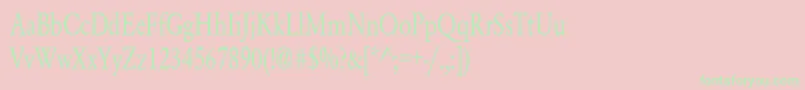 YearlindNormalCondensed-Schriftart – Grüne Schriften auf rosa Hintergrund