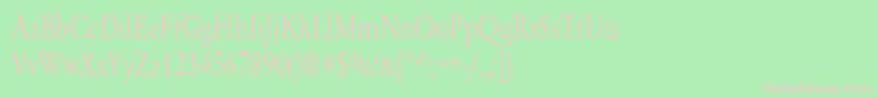 Шрифт YearlindNormalCondensed – розовые шрифты на зелёном фоне