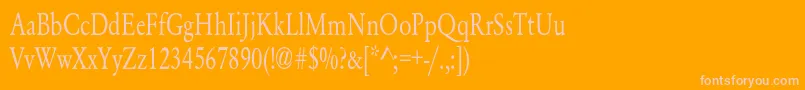 YearlindNormalCondensed Font – Pink Fonts on Orange Background