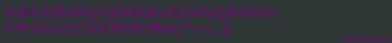 Шрифт YearlindNormalCondensed – фиолетовые шрифты на чёрном фоне