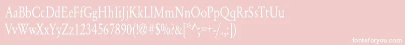 Шрифт YearlindNormalCondensed – белые шрифты на розовом фоне
