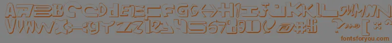 Шрифт Amalgams2 – коричневые шрифты на сером фоне