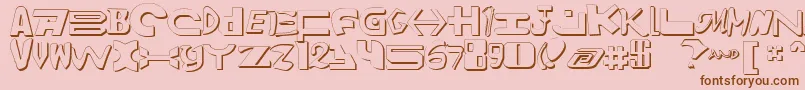 フォントAmalgams2 – ピンクの背景に茶色のフォント