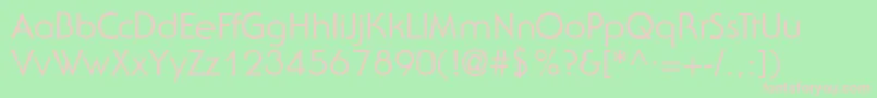 SerenadetwoRegular Font – Pink Fonts on Green Background