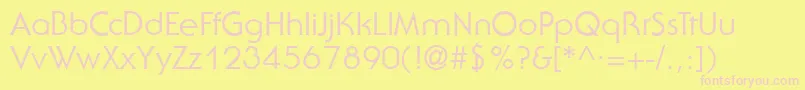SerenadetwoRegular Font – Pink Fonts on Yellow Background