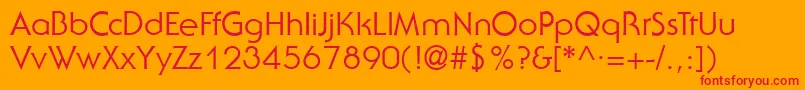 SerenadetwoRegular-Schriftart – Rote Schriften auf orangefarbenem Hintergrund