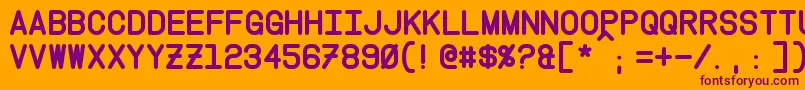 InstructionBold Font – Purple Fonts on Orange Background