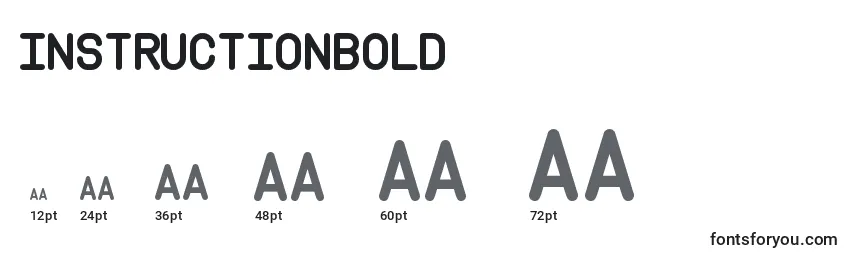 Размеры шрифта InstructionBold