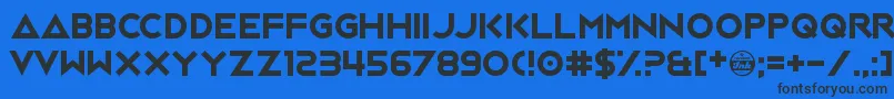 JackFrost-fontti – mustat fontit sinisellä taustalla